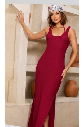 CARMINE RED TANK TOP DRESS