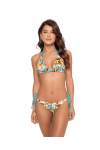 DOUBLE-SIDED GOLD PRINT CURTAIN SWIMSUIT TOP