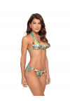 DOUBLE-SIDED GOLD PRINT CURTAIN SWIMSUIT TOP