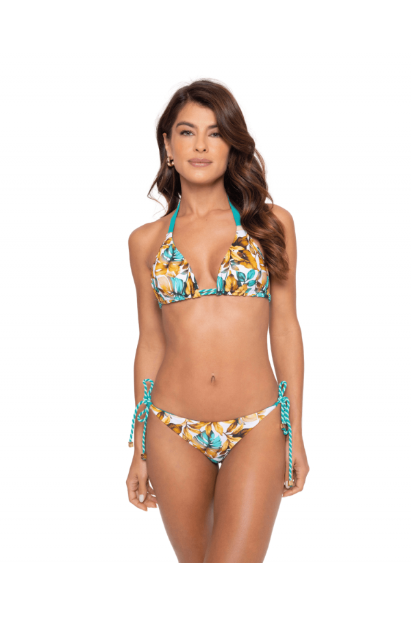 DOUBLE-SIDED GOLD PRINT CURTAIN SWIMSUIT BOTTOMS