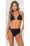 HAUT DE MAILLOT DE BAIN RIDEAU  NOIR